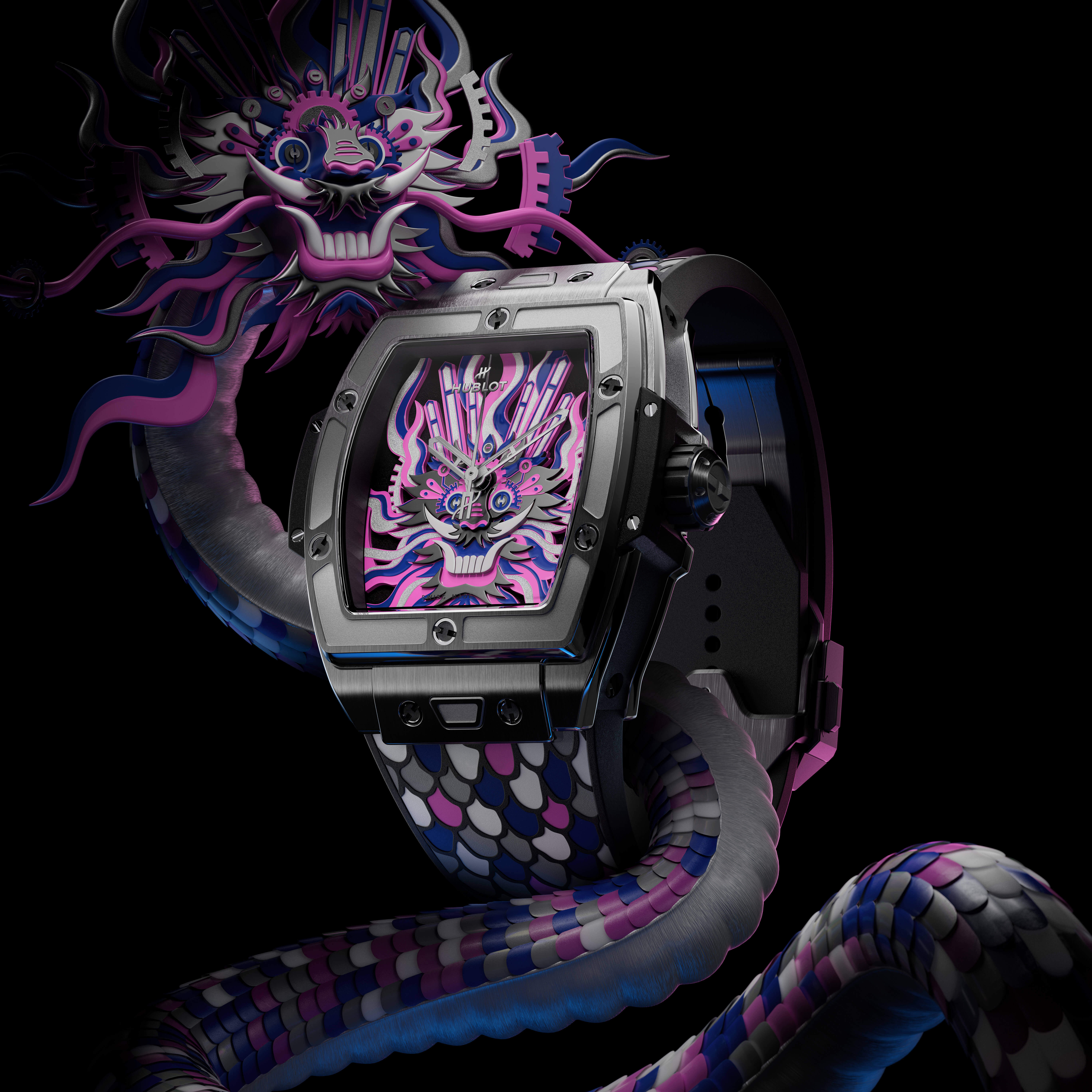HUBLOT宇舶表Spirit of Big Bang甲辰龙年钛金腕表璀璨发布